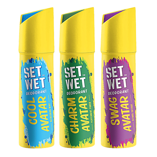 SET WET Deodorant Spray Perfume | 150ml (Pack of 3)
