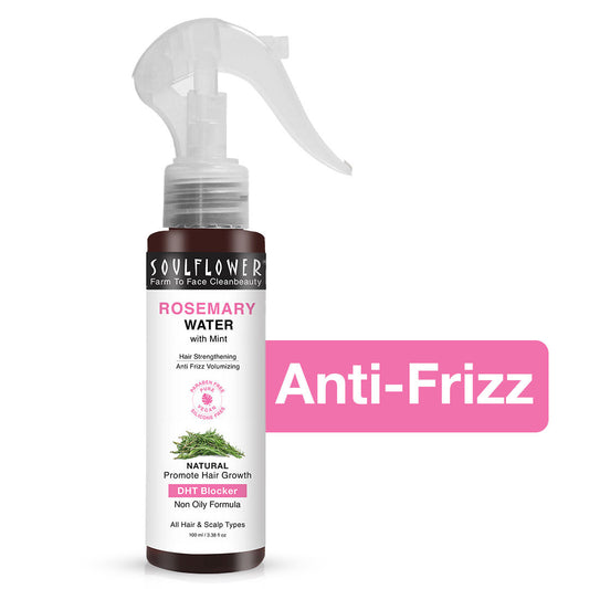 Soulflower Rosemary Water Spray with Mint | Rosemary, Niacinamide & Peppermint Oil | 100ml
