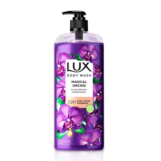 LUX Body Wash, XL Pump, Fragrant Skin Black Orchid Scent & Juniper Oil  (750 ml)