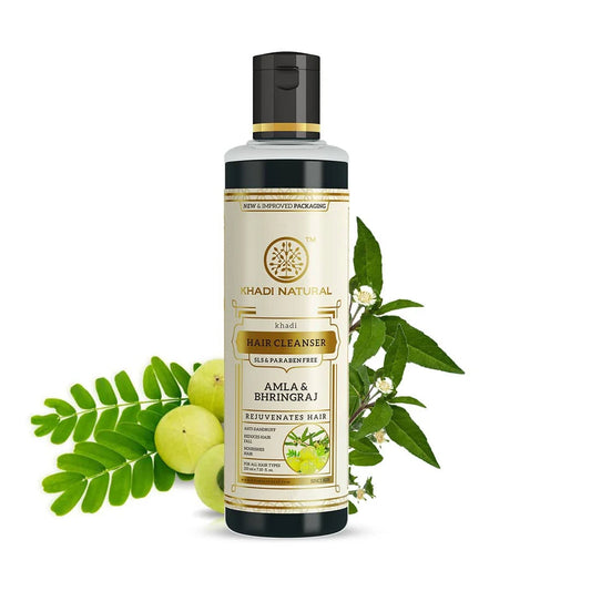 Khadi Natural Amla & Bhringraj Shampoo | For Dandruff & Hair fall | 210ml