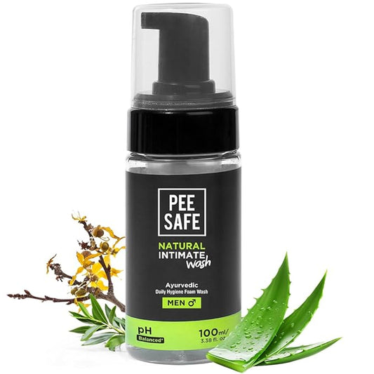Pee Safe Natural Intimate Wash for Men | Tea Tree Essential Oil | Ayurvedic | Mens Intimate Wash | Men Genital Wash | Mens Ball wash | Men's Intimate wash 100ml