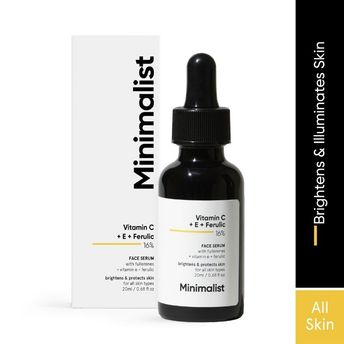 Minimalist 16% Vitamin C Face Serum (Advanced) With Vit E, & Ferulic Acid For Glowing Skin