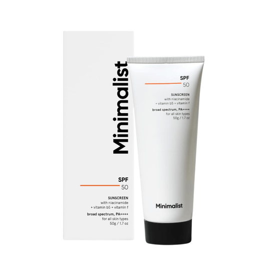Minimalist Cream Sunscreen SPF 50 Lightweight With Multi-Vitamins Safe For Unisex