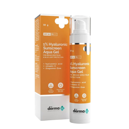 The Derma Co 1% Hyaluronic Sunscreen SPF 50 Aqua Gel, PA++++