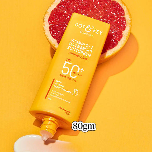 DOT & KEY Vitamin C + E Super Bright Sunscreen Spf 50|Water-Light,UVA/UVB & Blue Light Protection