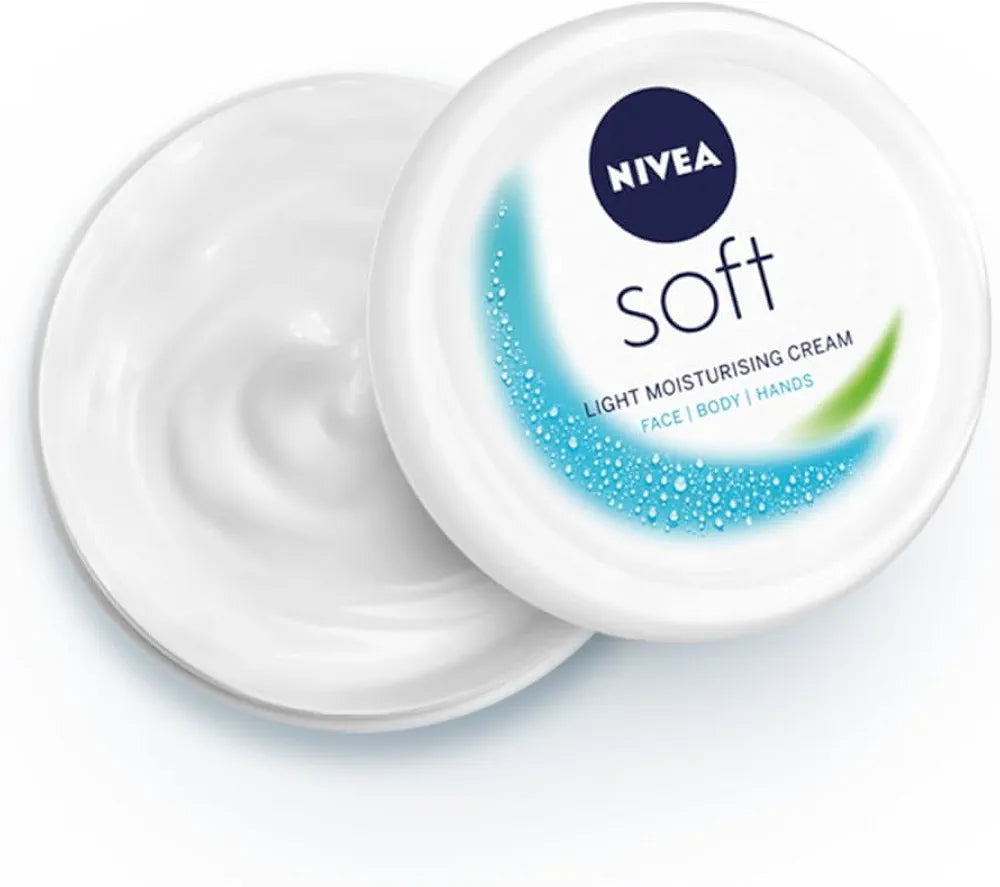 NIVEA Soft Light Moisturizer for Face, Hand & Body, Non-Greasy Cream for Instant Hydration