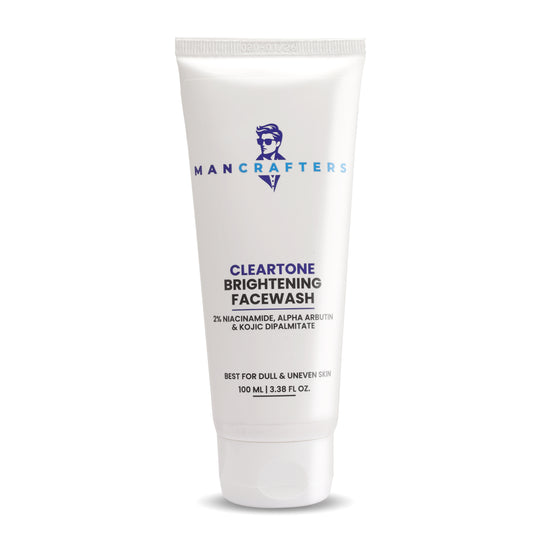 Mancrafters Cleartone Brightening Face Wash with 2% Niacinamide, Alpha Arbutin & Kojic Dipalmitate for Dull & Uneven Skin - 100 ml